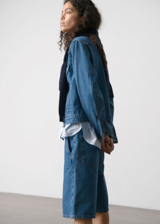 AIAYU stuttbuxur Carlo Denim Shorts CLEAR BLUE