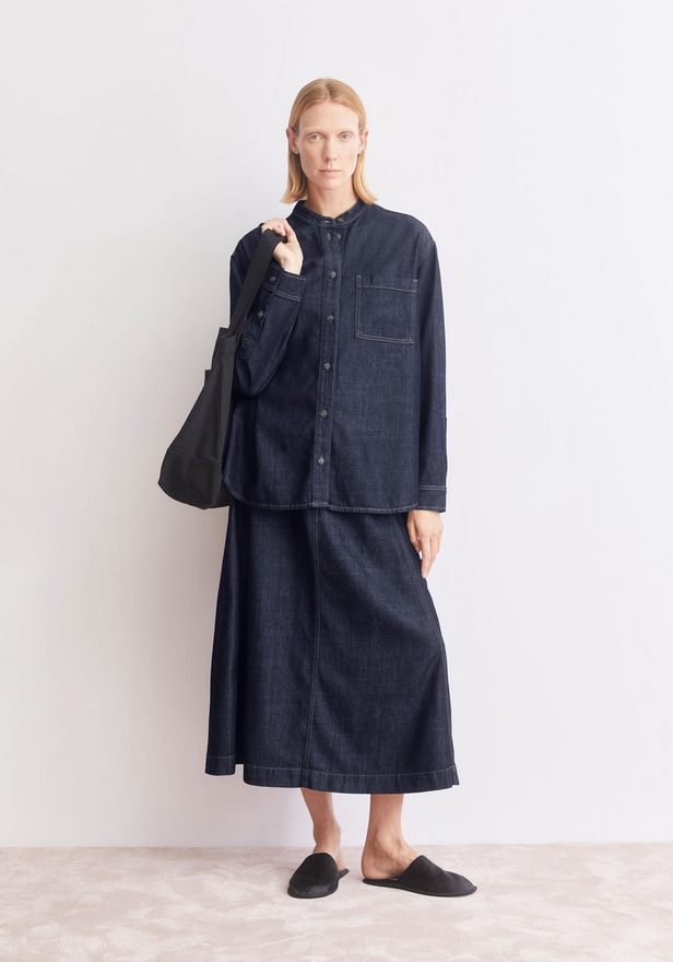ARMEDANGELS skyrta Loose denim blouse Rinse