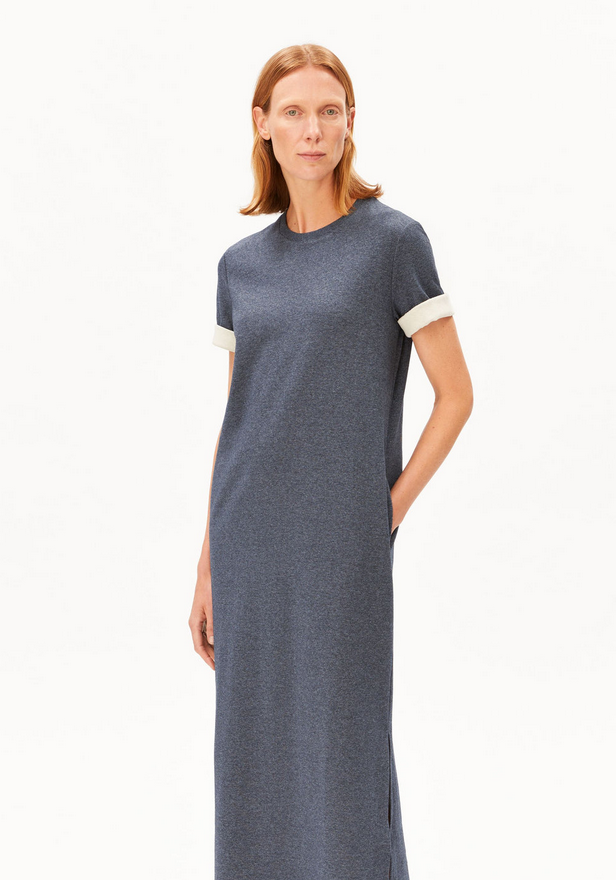 ARMEDANGELS kjóll Un-wasted Dress Steel melange