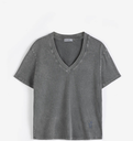BOBO CHOSES Bolur V-neck T-shirt Light heather grey