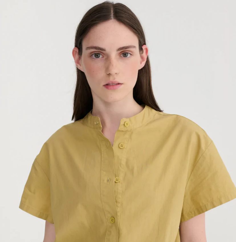 BOBO CHOSES Kjóll Round collar shirt dress Khaki