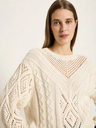 Lanius peysa Lochstrick Pullover Off white