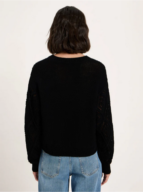 Lanius peysa Lochstrick Pullover Onyx