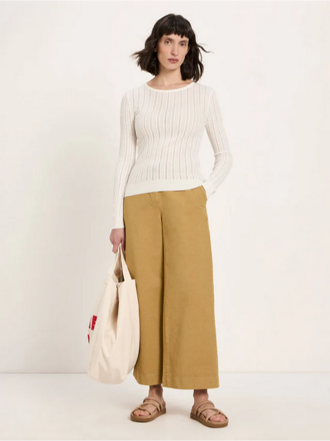 Lanius toppur Pointelle pullover Off white