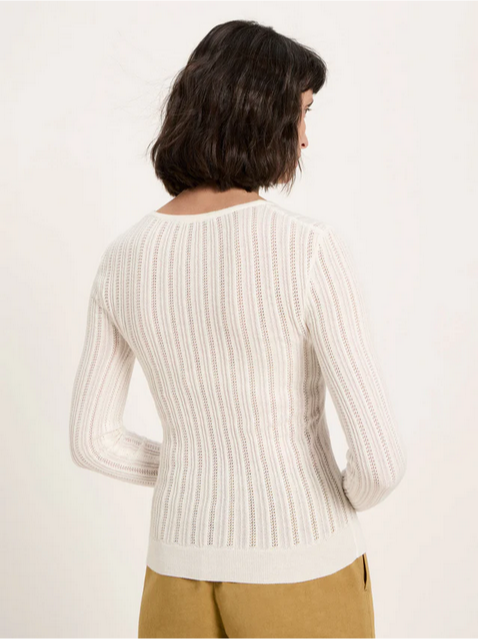 Lanius toppur Pointelle pullover Off white