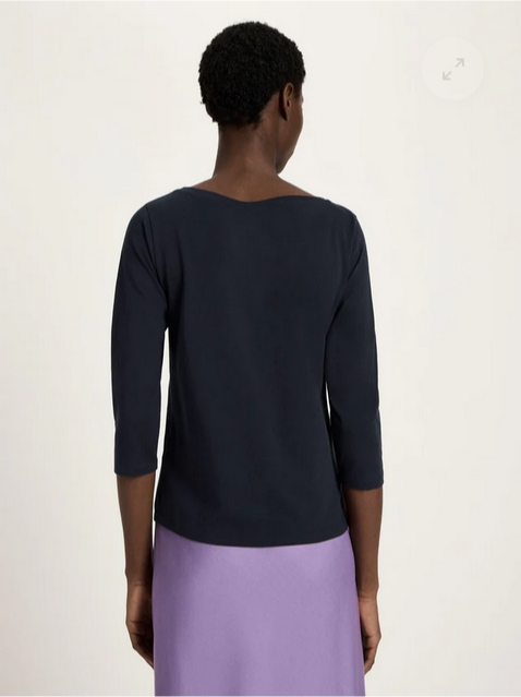 Lanius toppur U-Boot shirt mit 3/4 Arm Onyx