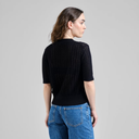 Dedicated Toppur Knitted T-shirt Flen Crochet Black