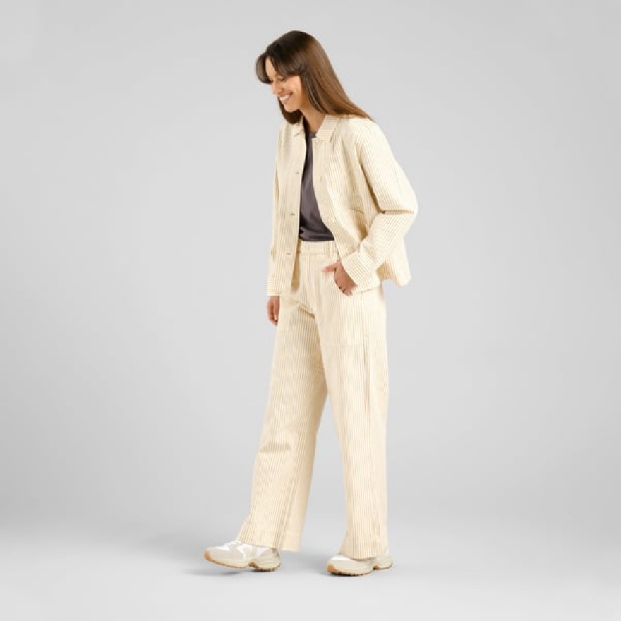 Dedicated buxur Workwear Pants Vara Work Stripe Yellow