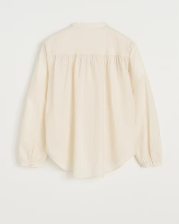 AIAYU Skyrta Bibs Shirt Cotton Pure Ecru