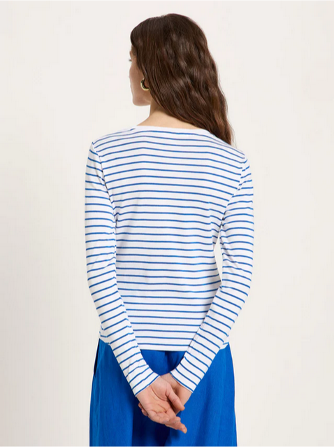 Lanius toppur Langarmshirt White/lapis