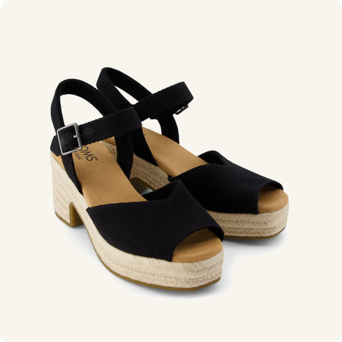 TOMS skór Isla Black beachside Woven