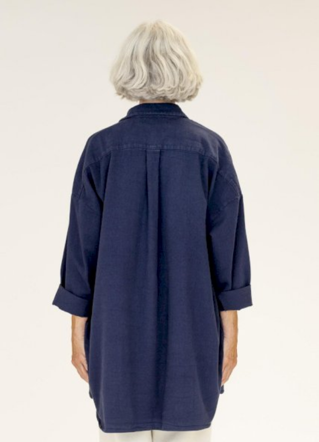 Muse Wear skyrta Elinor shirt Heavy denim Navy