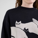 Dedicated Peysa Sweater Limhamn Kittens Black