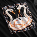 Dedicated bolur Vadstena Painted Swans Black
