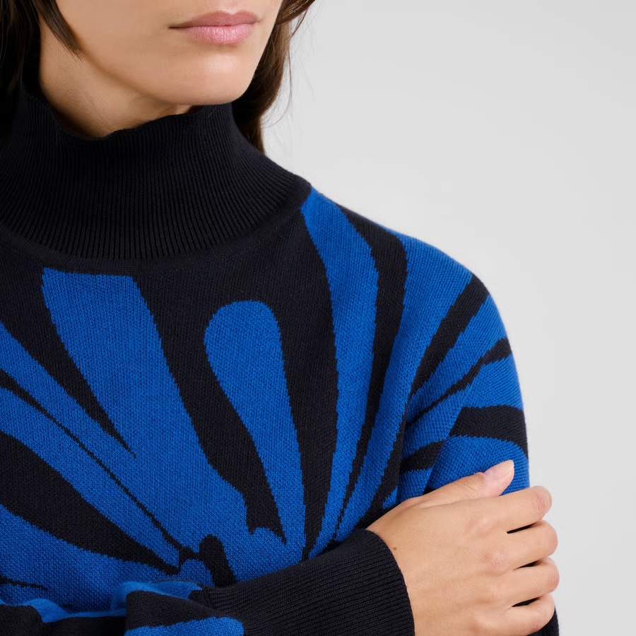 Dedicated kjóll Dress Nikkala Big Flower Blue Limoges