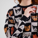 Dedicated peysa Sweater Arendal Cat Bingo Black