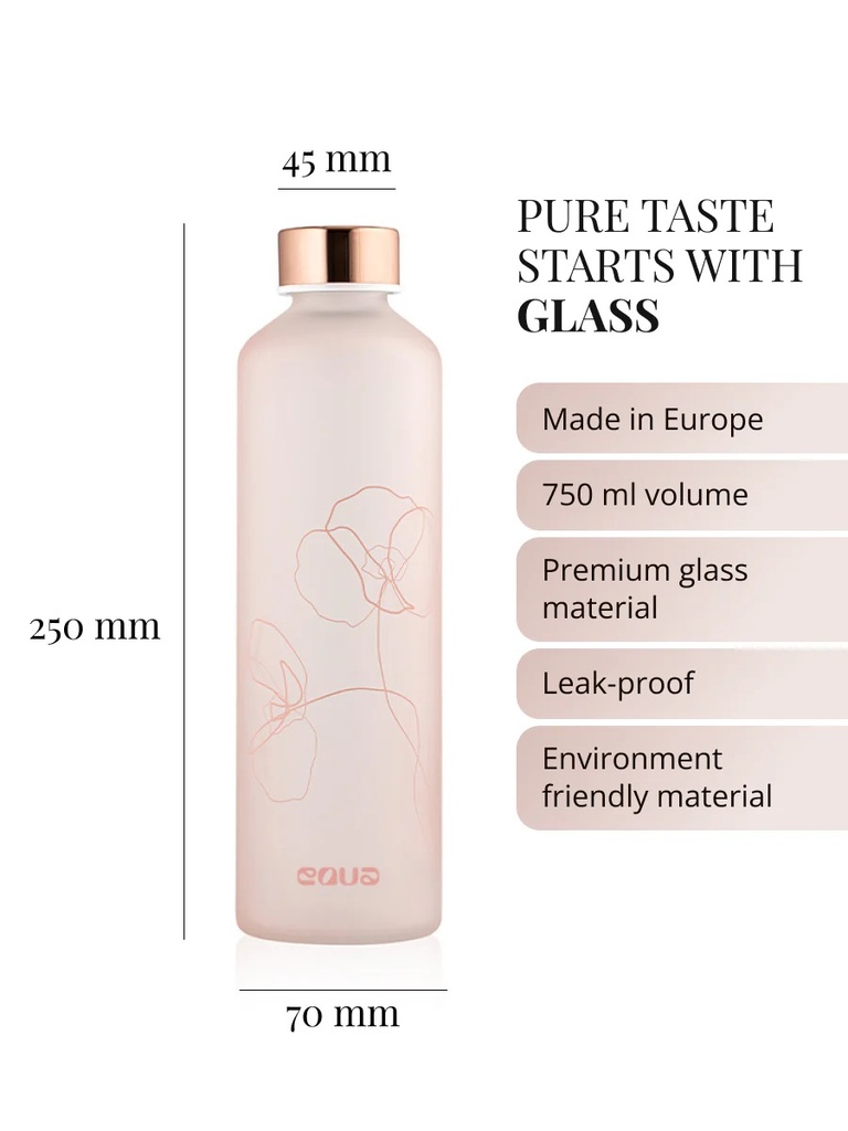 Equa Glerflöskur - Bloom 750 ml