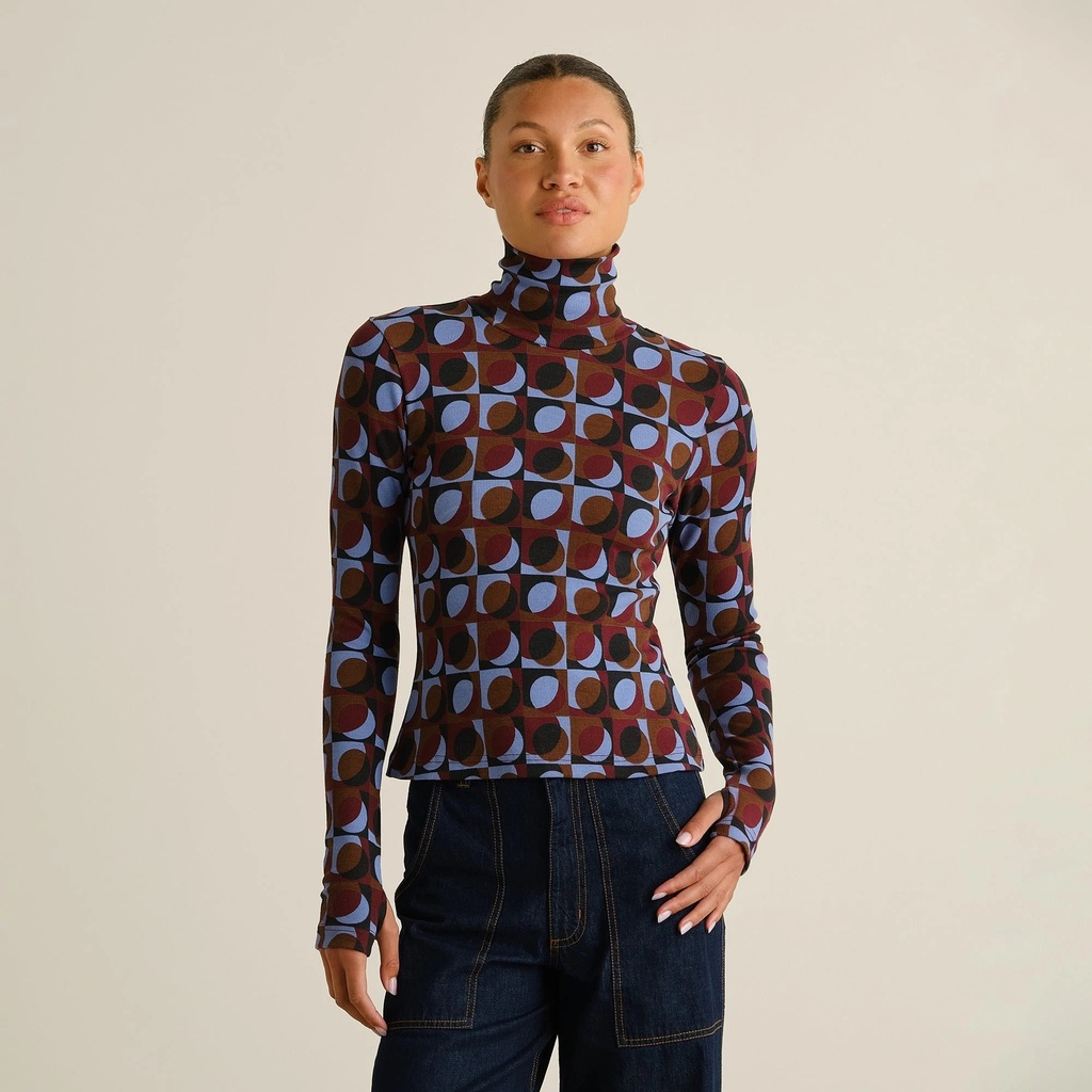 Dedicated Toppur Rib top Malma Retro Geo Multi Color