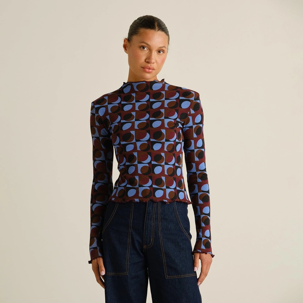 Dedicated Toppur Rib top Ryd Retro Geo Multi Color