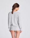 GAI+LISVA Bolur Ida LS Cotton Henley Light grey melange