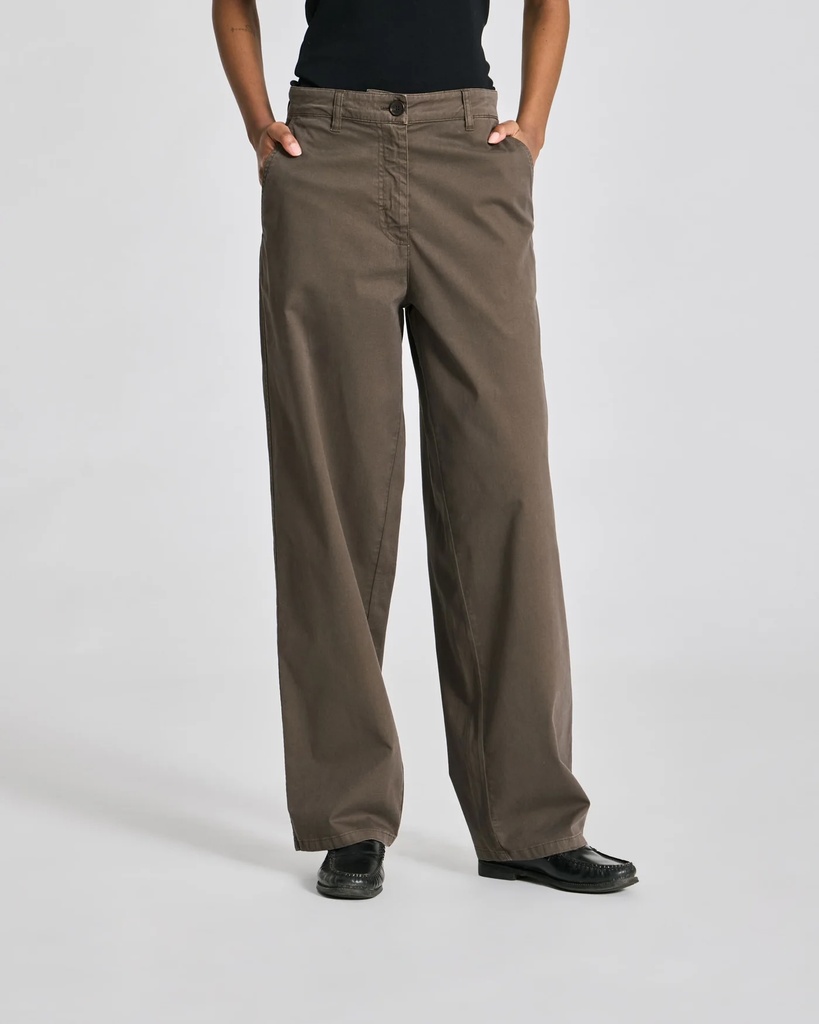GAI+LISVA Buxur Natalie Cotton stretched Twill Pants Olive