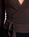 GAI+LISVA Toppur Anne Wrap LS Wool Top Mulch