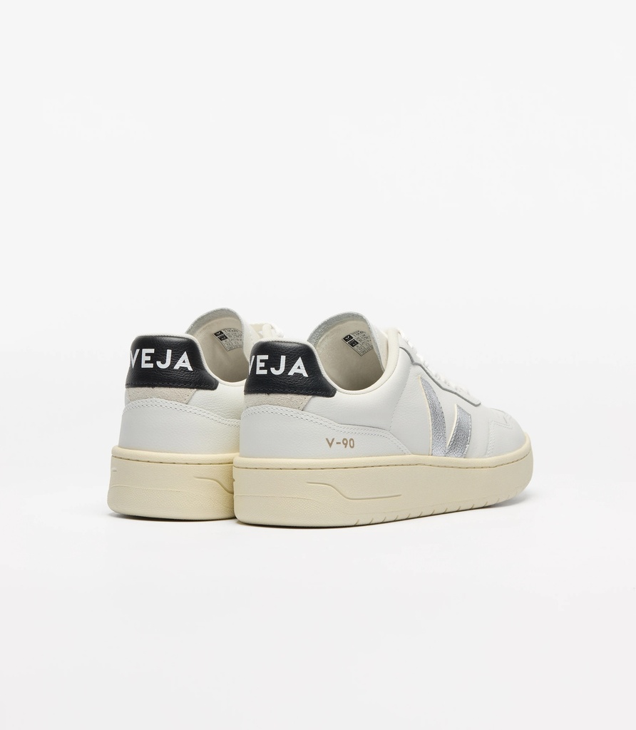 VEJA skór V-90 LEATHER Extra White Silver