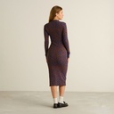 Dedicated kjóll Rib dress Lofta Leopard Light Brown Rawhide