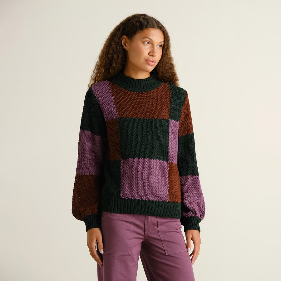 Dedicated peysa Sweater Gotland Blocked check Multi