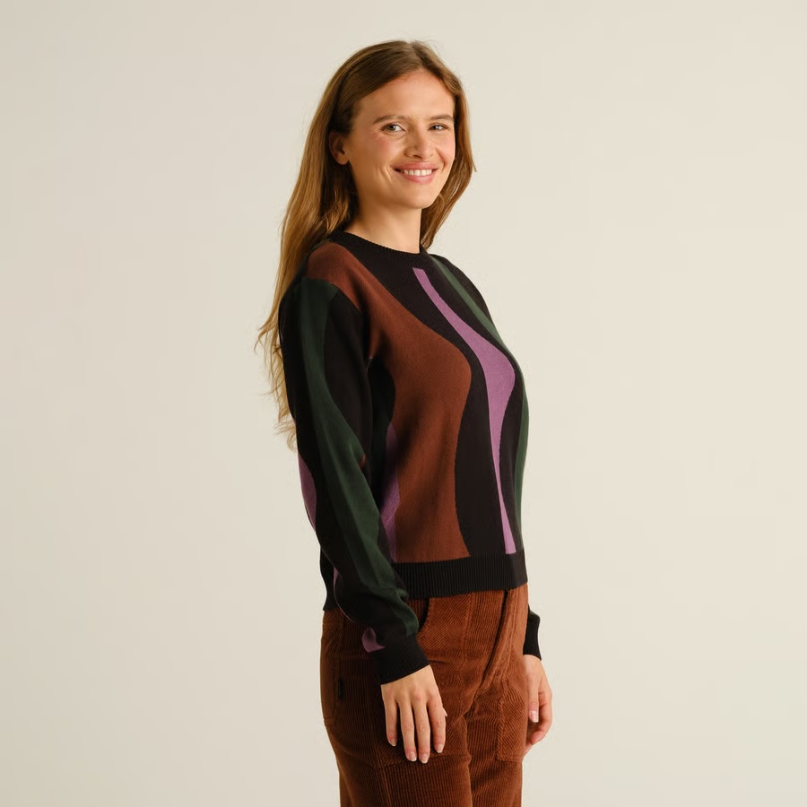 Dedicated peysa Sweater Arendal Wavy stripe