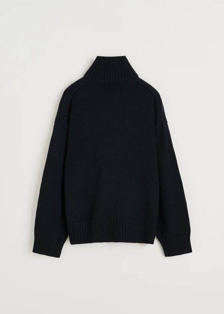 AIAYU Peysa Farah Highland sheep's wool Black navy