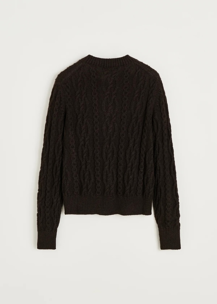 AIAYU Peysa Pala 100% Ilama wool Pure dark brown