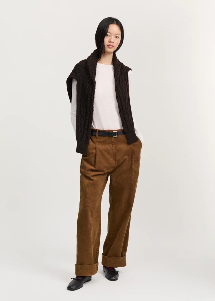 AIAYU Peysa Pala 100% Ilama wool Pure dark brown