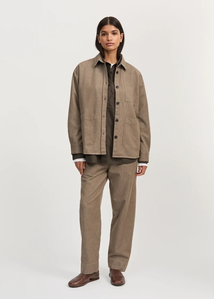 AIAYU Skyrta Dusty Shirt Smokey brown melange