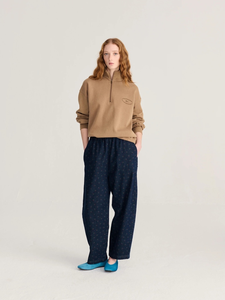 BOBO CHOSES buxur Swamp Whirl all over denim cocoon pants