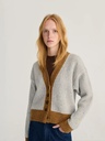 BOBO CHOSES peysa Color block wool blend V-cardigan
