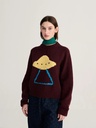 BOBO CHOSES peysa Pixel Abduction jacquard wool blend jumper