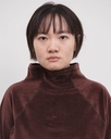Baserange peysa Fold turtleneck Velour Nautil Brown
