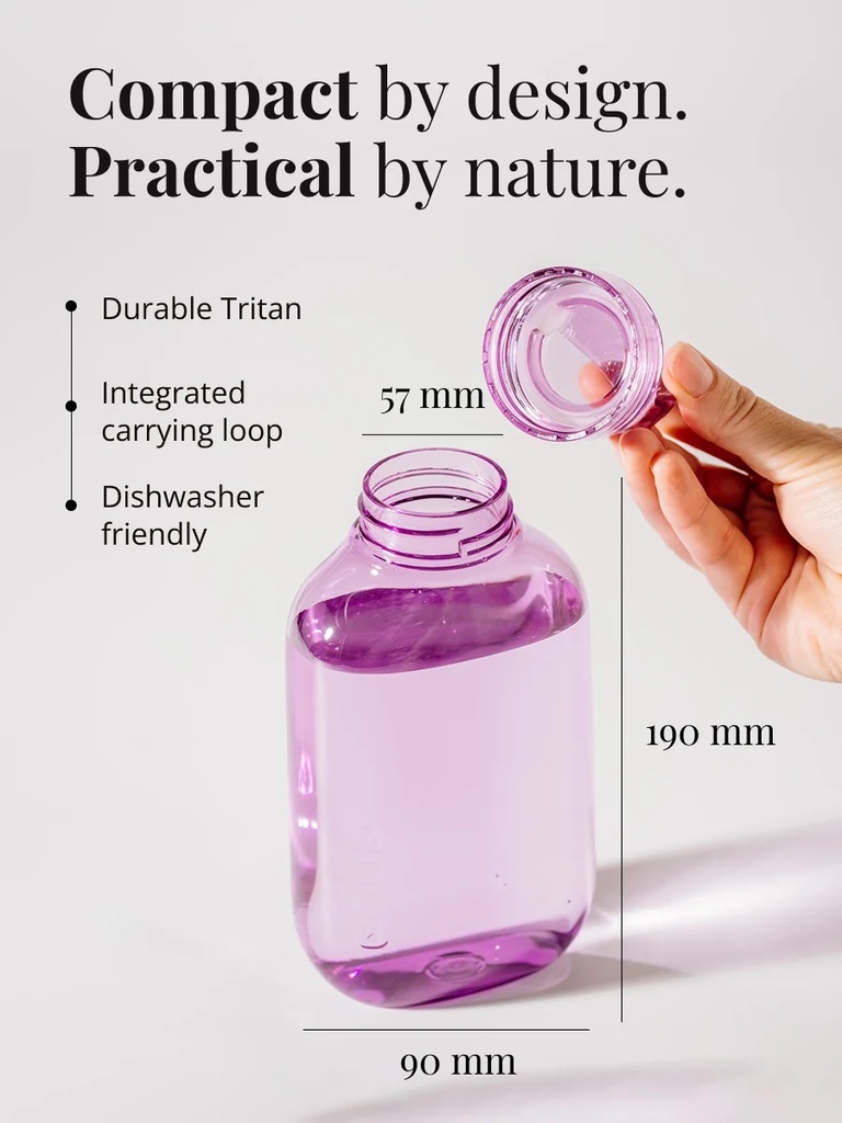 Equa Flat Bottle - Purple 500 ml