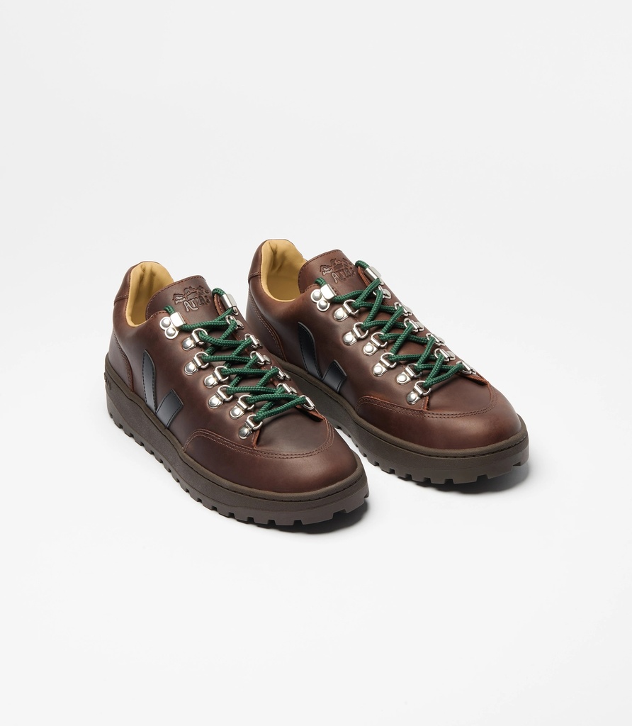 VEJA skór Atlas Oiled Leather Agate - Brown/Black