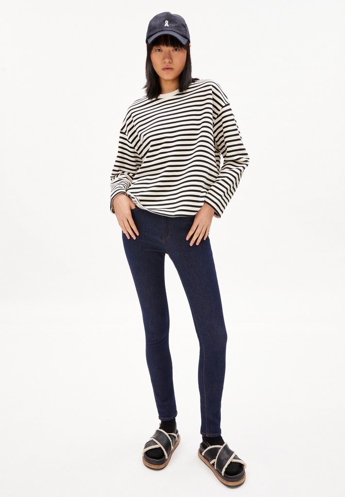 ARMEDANGELS Bolur FRANKAA STRIPE undyed-black