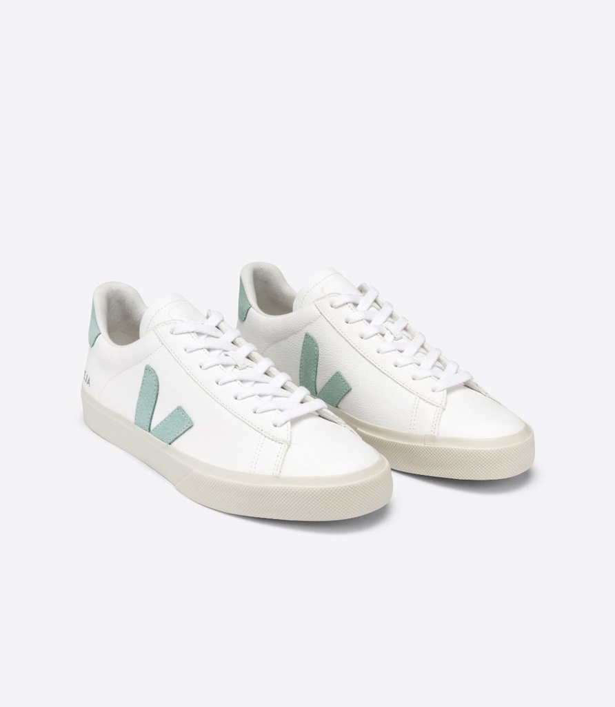 VEJA - skór CAMPO CHROMEFREE LEATHER WHITE MATCHA