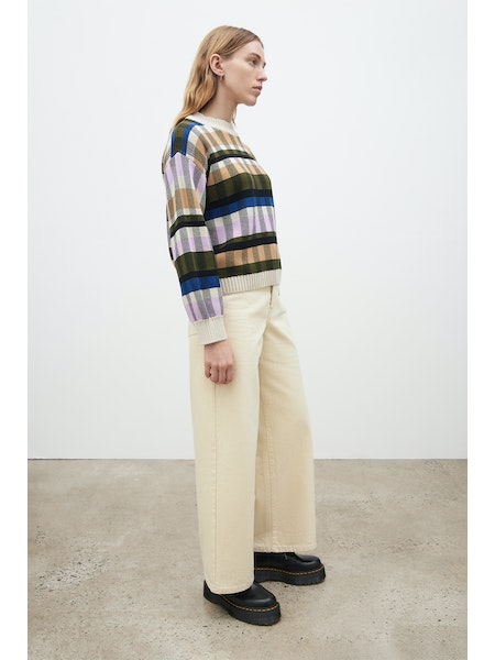 KOWTOW peysa Check knit crew