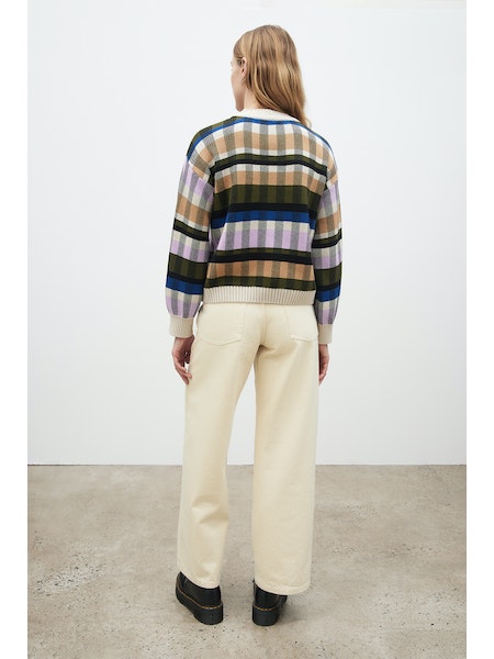 KOWTOW peysa Check knit crew