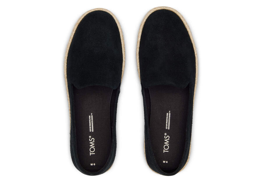 TOMS skór - Women Santiago Black Suede