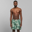 Dedicated Sundskýla Swim Shorts Sandhamn Big Leaf Duck Green