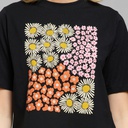 Dedicated Bolur - T-shirt Vadstena Small Flowers Black