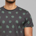 Dedicated Bolur T-shirt Stockholm Leaf AOP Charcoal