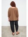Kowtow Oversized V neck Top Earth