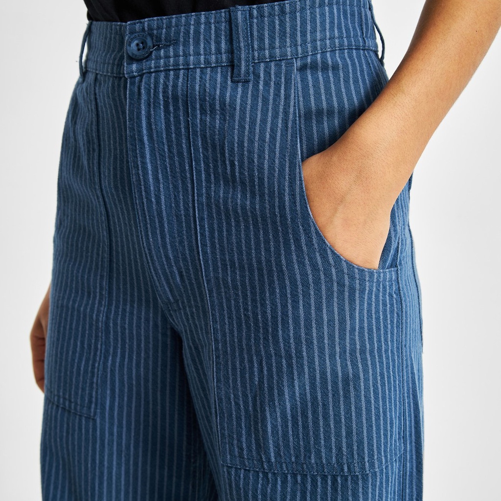 Dedicated Buxur Workwear Pants Vara Work Stripe Dark Blue